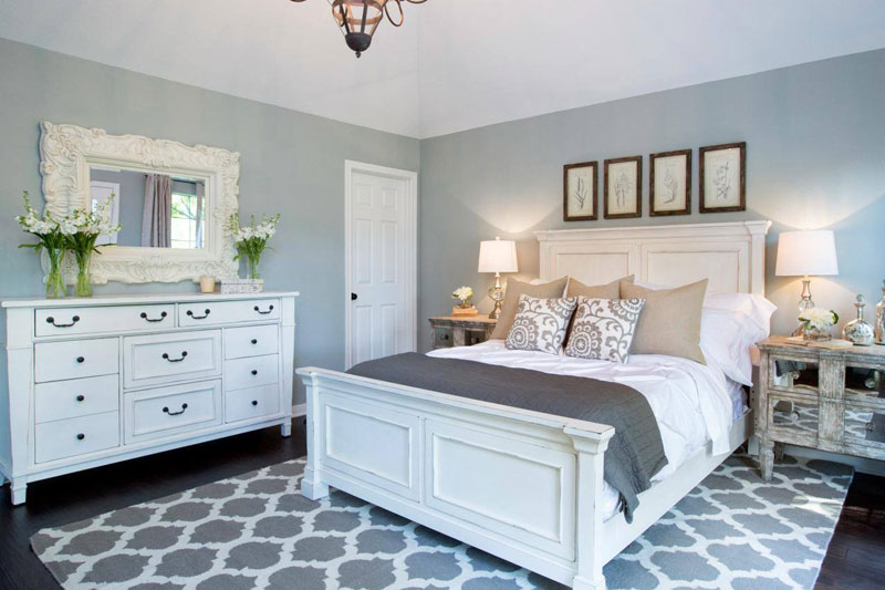 light blue bedroom